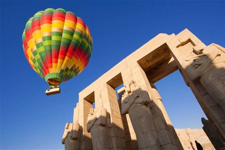 Sunrise Hot Air Balloon Over the Historical sites in Luxor