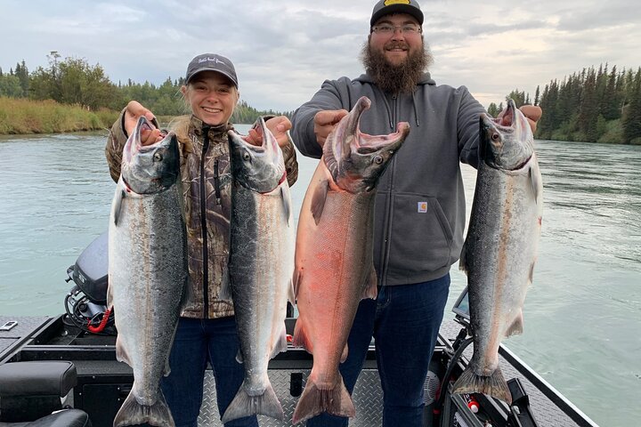 Full day Alaska Salmon Fishing on the Kenai Peninsula
