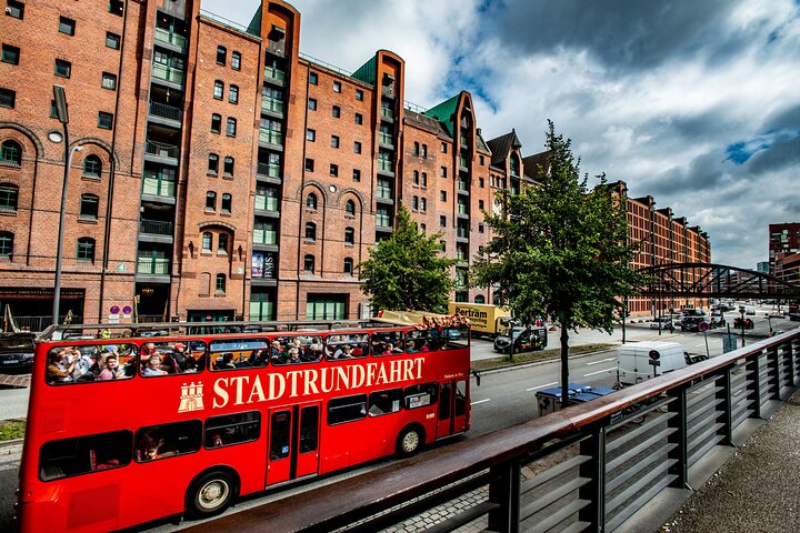 Hamburg Hop-on Hop-off Sightseeing Tour on Red Double Decker Bus