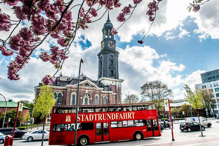 Hamburg Hop-on Hop-off Sightseeing Tour on Red Double Decker Bus