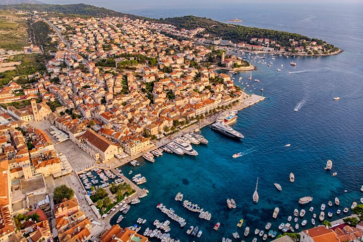 Full-Day Catamaran Cruise to Hvar & Pakleni Islands with Food and free Drinks