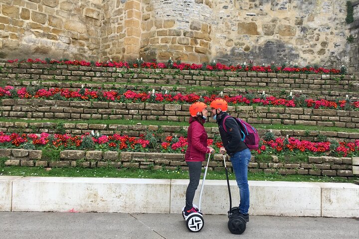 Unusual and ecological ride on a Segway and electric bike in Bayonne
