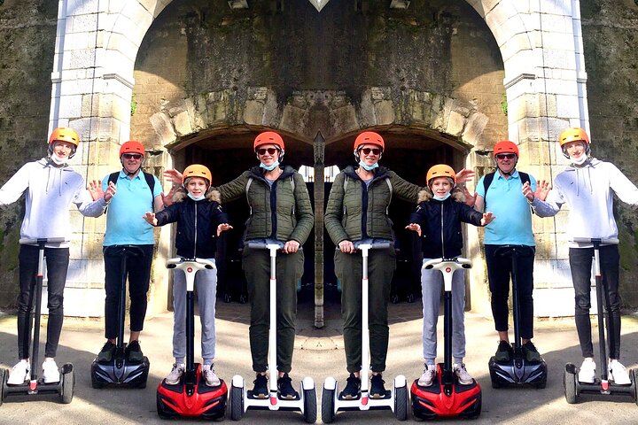 Unusual and ecological ride on a Segway and electric bike in Bayonne