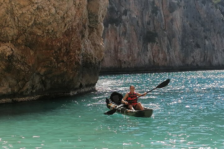 Kayak excursion in Jávea, Cala Granadella (Snorkeling) Caló, llop marí, ambolo