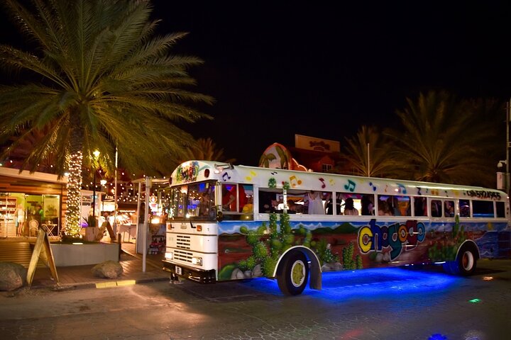 Aruba Nightlife Party Bus Tour, Free Cocktails, Live DJ & Host