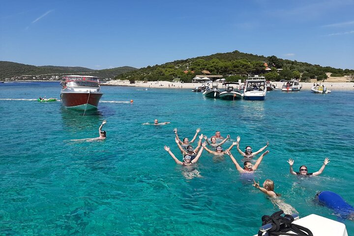 Private Blue Lagoon and UNESCO town Trogir 5h Boat Tour for 12