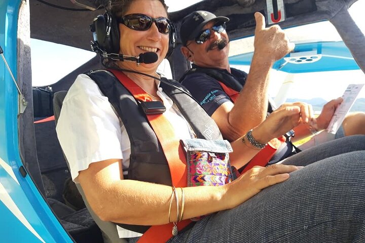 Private flight, in a light plane over the Polynesian motus from Raiatea