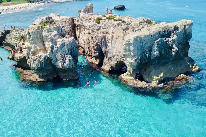 Tropea to Capo Vaticano, the Best Boat Tour. Max 8-12 Passengers