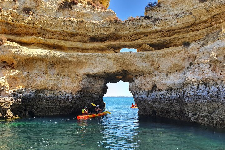 From Lagos: Kayak Tour of Ponta da Piedade Caves by Boat