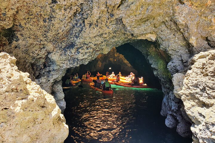 From Lagos: Kayak Tour of Ponta da Piedade Caves by Boat