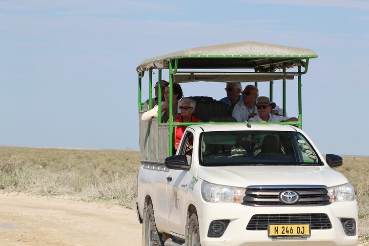 Safari in Etosha national park with professional tour guides born in Etosha.