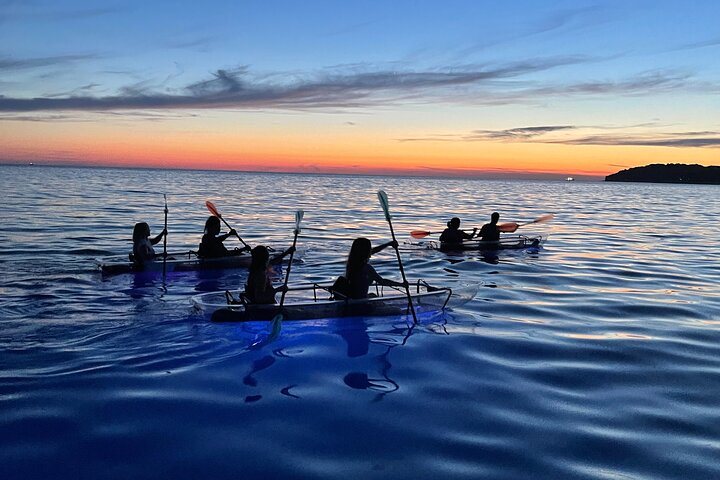 Transparent Kayak Sunset to Dusk Glow Experience from Pula