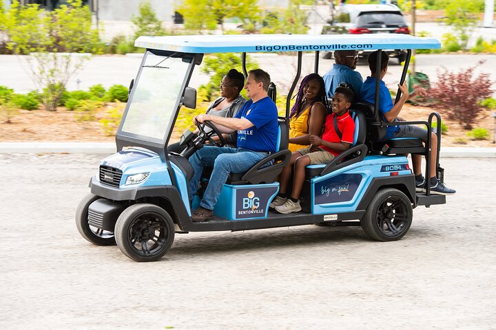 Shared Golf Cart Tour of Bentonville, Arkansas