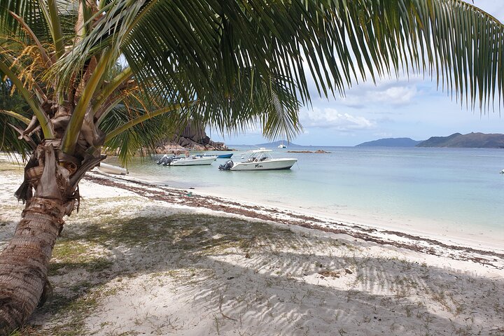 La Digue, Curiuese, St. Pierre, Anse Lazio by boat from Mahe (Private Boat)