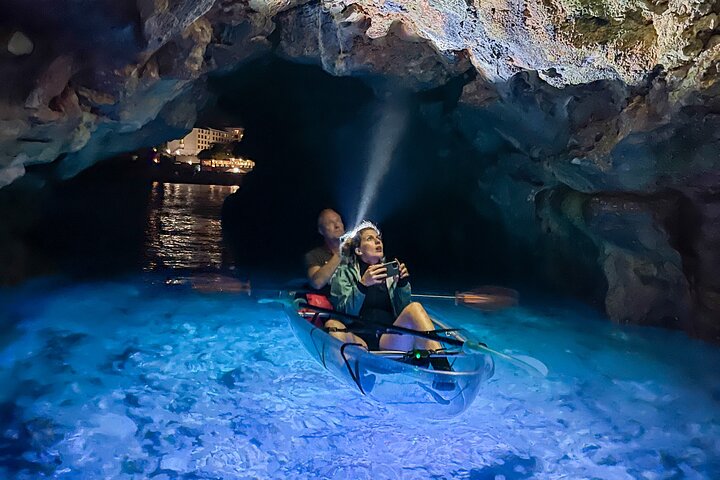 Transparent Kayak Sunset to Dusk Glow Experience from Pula