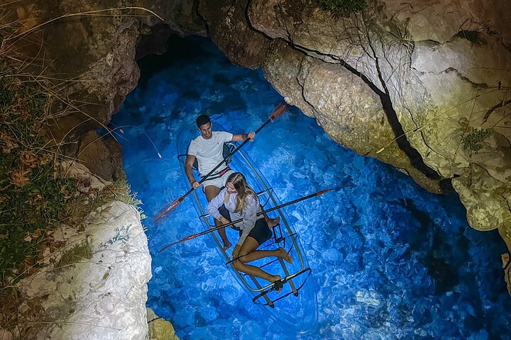 Transparent Kayak Sunset to Dusk Glow Experience from Pula