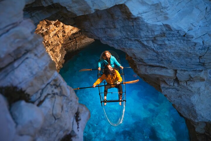 Transparent Kayak Sunset to Dusk Glow Experience from Pula