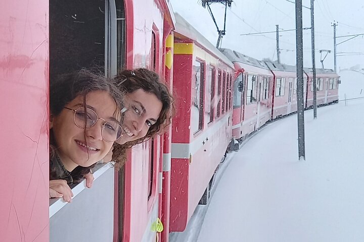 Bernina Red Train, Swiss Alps & St Moritz From Milan