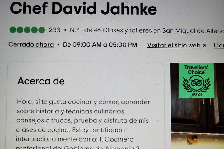 Private Mexican Cooking Class with Licensed Chef