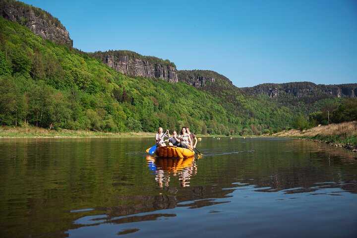Raft on the Elbe river from Děčín to Bad Schandau