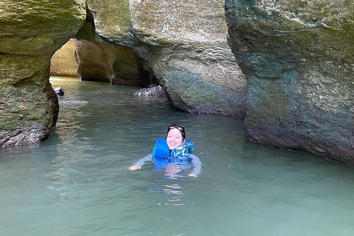 Cave, Waterfall and River Adventure in Charco Azul from San Juan