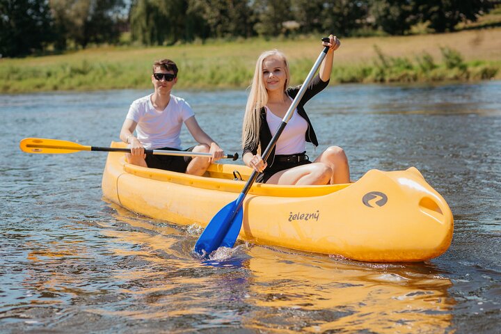 Canoeing on the Elbe river from Děčín to Bad Schandau