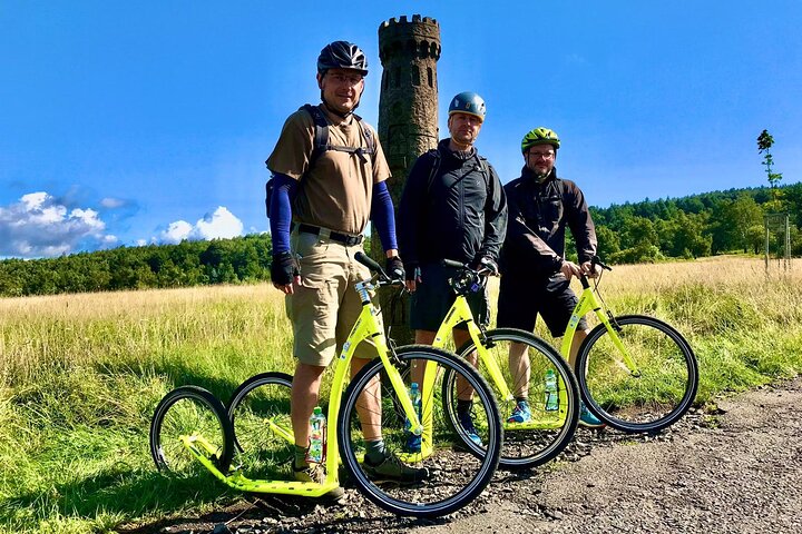 Scooter downhill tour from Děčínský Sněžník