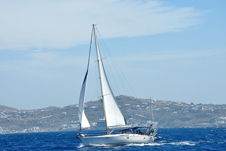 Mykonos Sail Cruise to Rhenia, Guided Tour of Delos, Lunch&Drinks