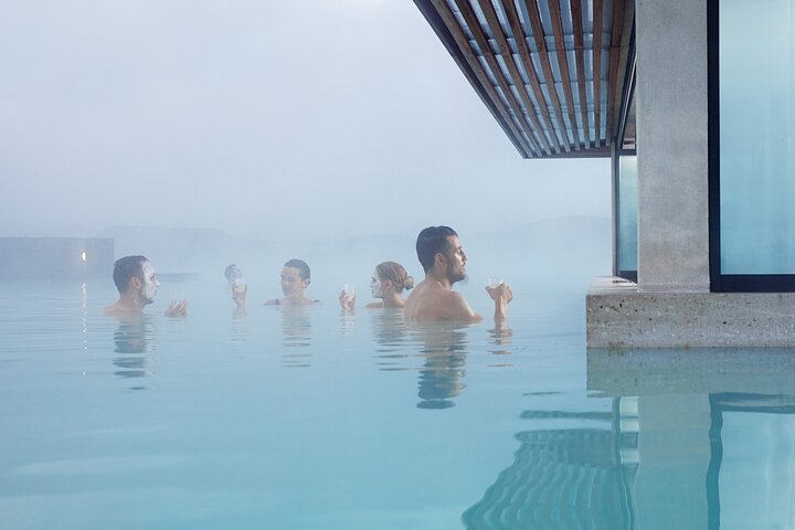 Blue Lagoon Admission with Mask, Drink, Transfers from Reykjavik