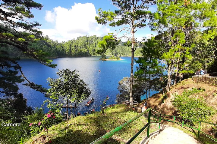 Cascadas el Chiflon (Bridal Veil) and Montebello Lakes from Tuxtla Gutierrez