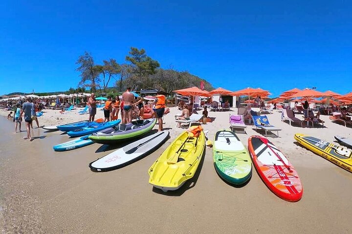 Excursion to the wild beach of Galenzana in Sup and Canoe