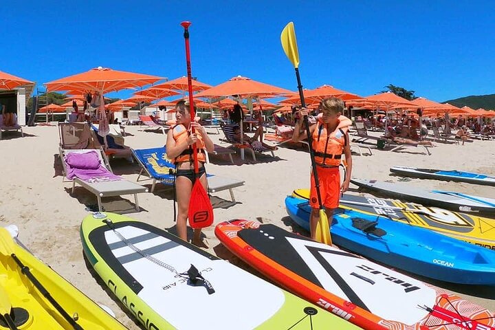 Excursion to the wild beach of Galenzana in Sup and Canoe