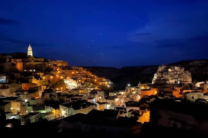 Matera by Night. Entrance fees included Cave House and Rock Church.