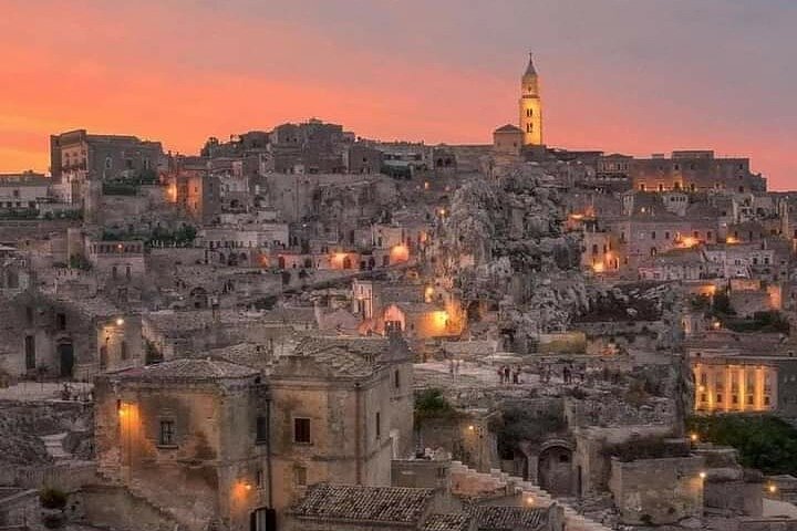 Matera by Night. Entrance fees included Cave House and Rock Church.