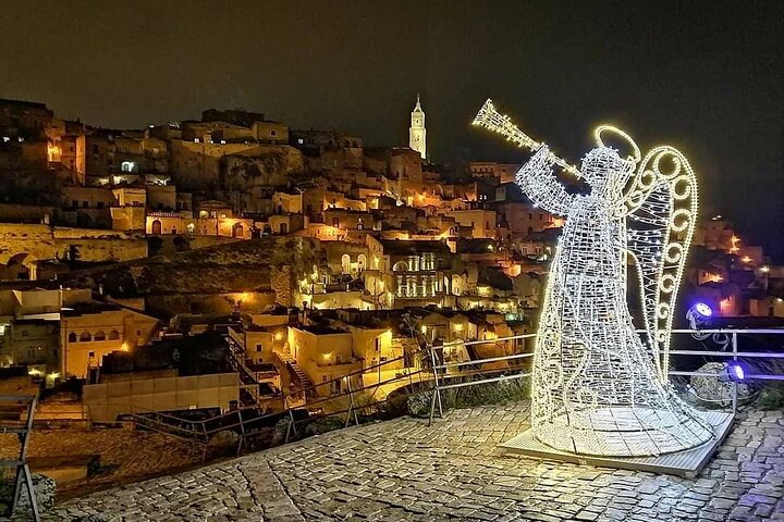 Matera by Night. Entrance fees included Cave House and Rock Church.