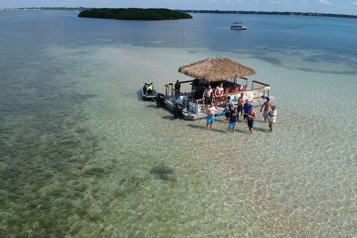 Tiki Boat cruise to John's Pass Sandbar, Madeira Beach.