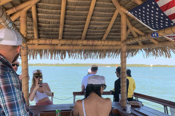 Tiki Boat cruise to John's Pass Sandbar, Madeira Beach.