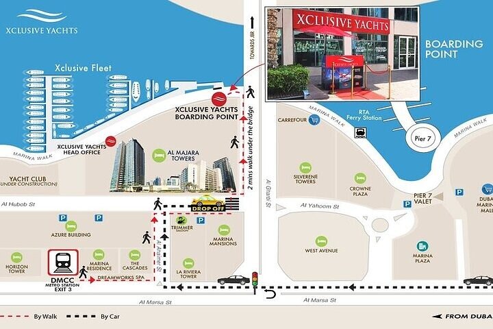 Dubai Marina Luxury Yacht Tour with Optional Breakfast or BBQ