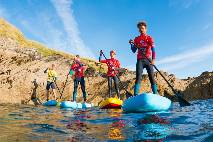 Paddleboarding Around Newquay's Coastline