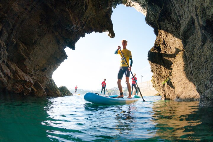 Paddleboarding Around Newquay's Coastline