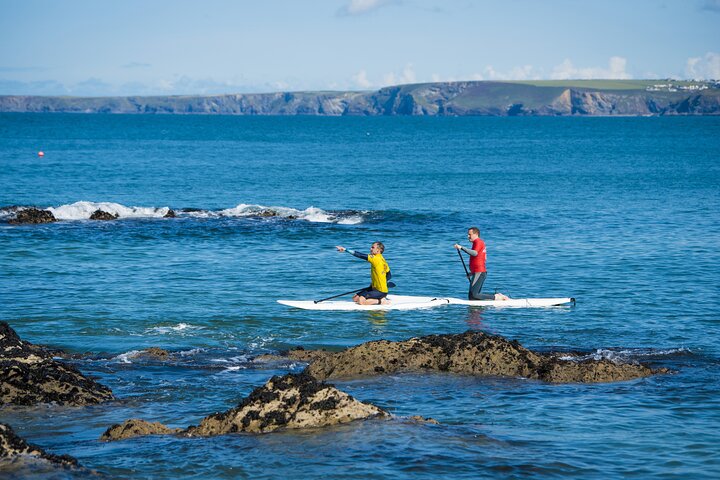 Paddleboarding Around Newquay's Coastline