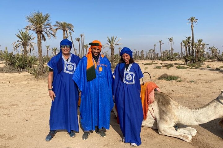 Camel ride in the palm grove of Marrakech