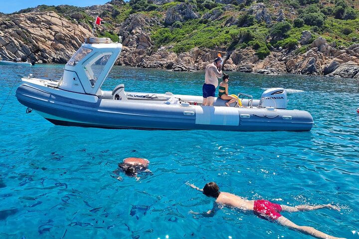 Boat tour to explore the Marine Protected Area of Tavolara