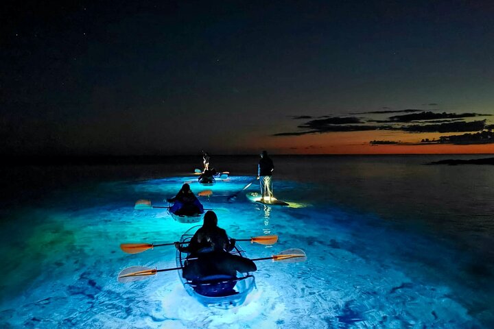 Transparent Kayak Sunset to Dusk Glow Experience from Pula