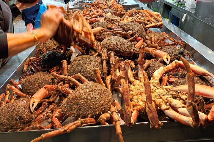Food Market Shopping and Cooking Workshop in A Coruña
