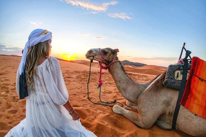 Merzouga: Private Camel Ride for Sunset in the Desert