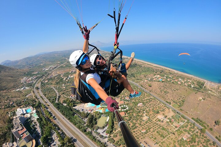 Tandem Paragliding Flight in Cefalù