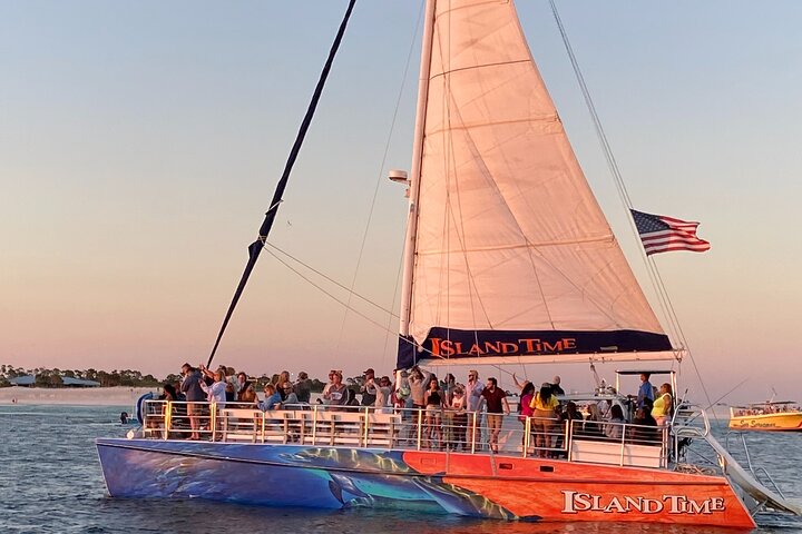 Dolphin Sunset Cruise in Panama City Beach on the "Island Time"