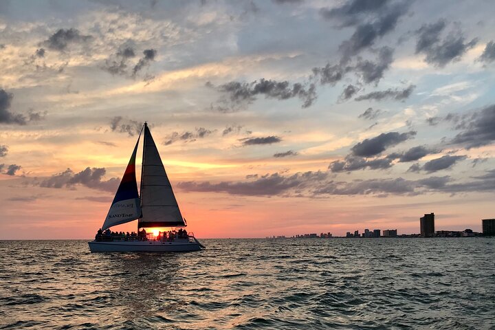 Dolphin Sunset Cruise in Panama City Beach on the "Island Time"