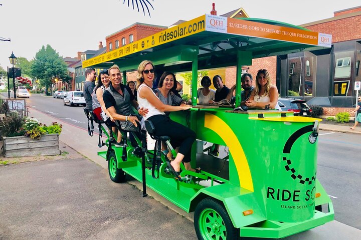Charlottetown waterfront SOLAR PartyBike food & drink experience!